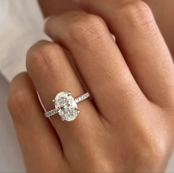 New 3ct IGI Certified Lab Grown Diamond Ring, 14K White Gold. - Picture 5 of 13